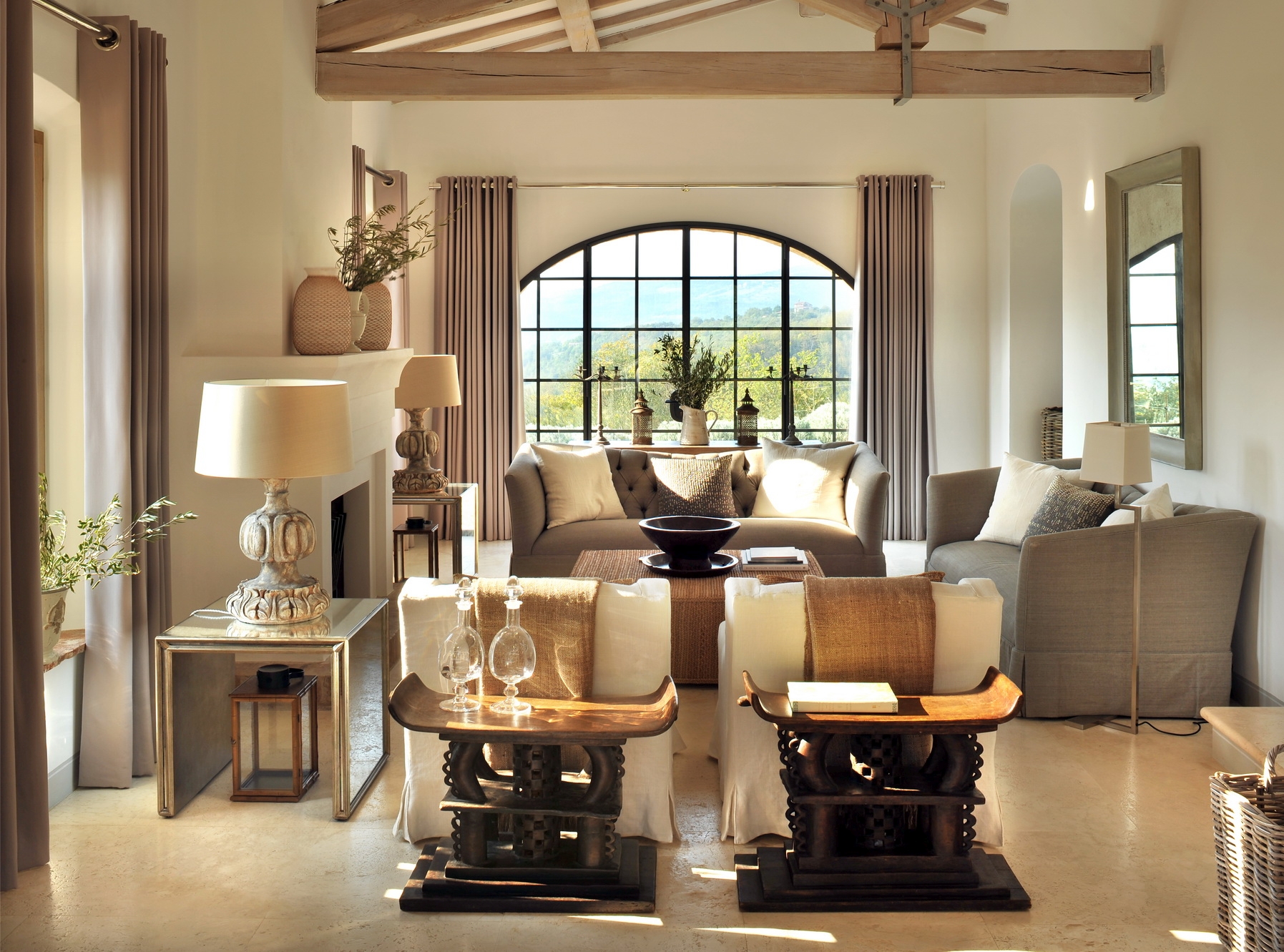 Living room of Villa Spinaltermine, Umbria