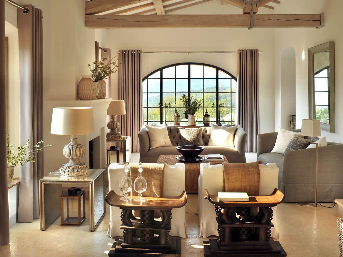 Living room of Villa Spinaltermine, Umbria