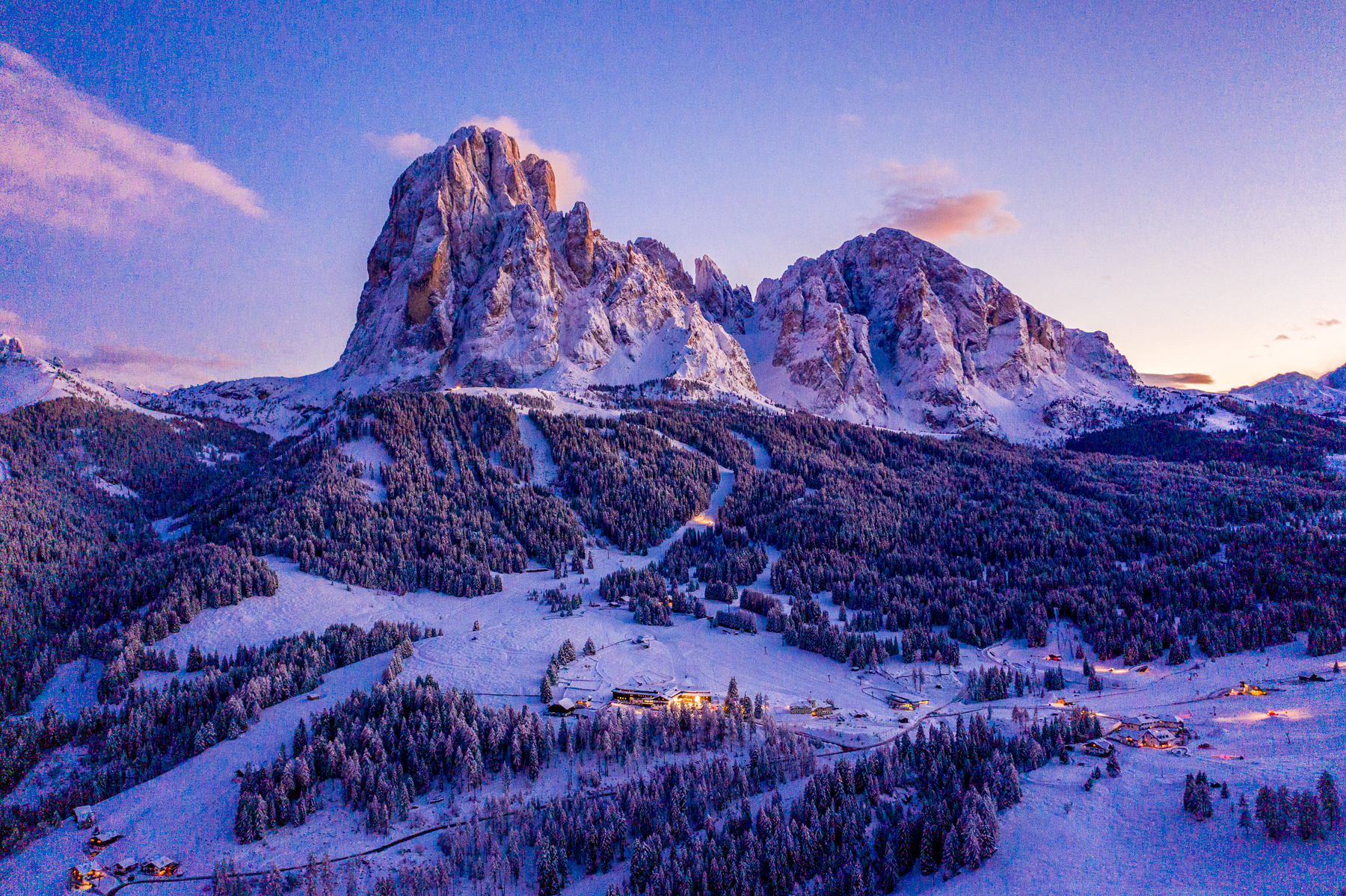 The Val Gardena at dusk