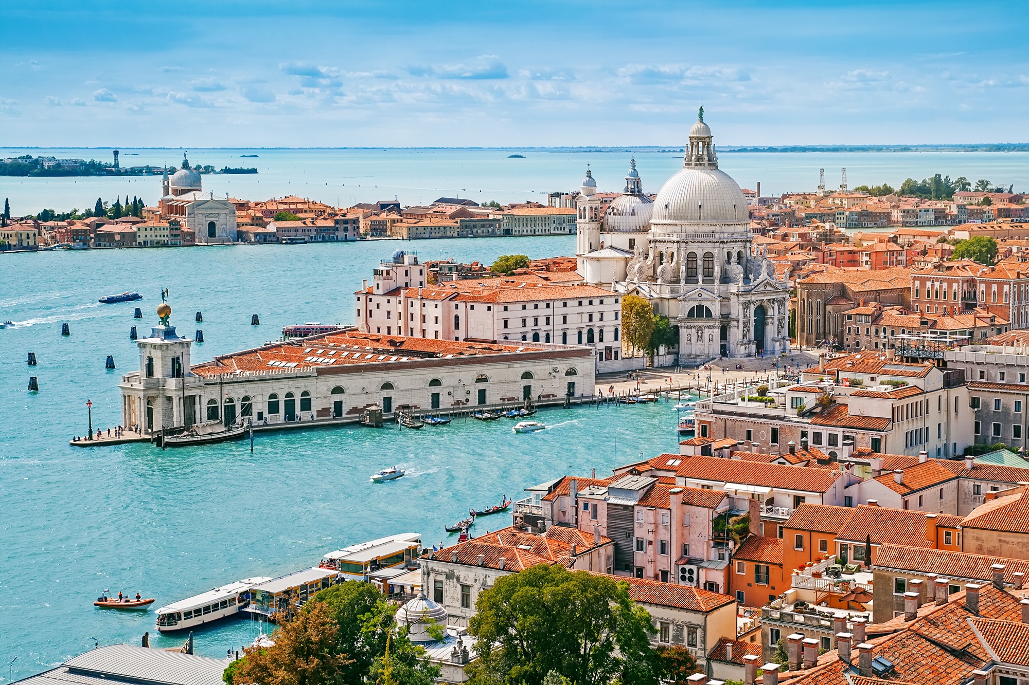 Santa Maria seen from the air, Venice, Italy