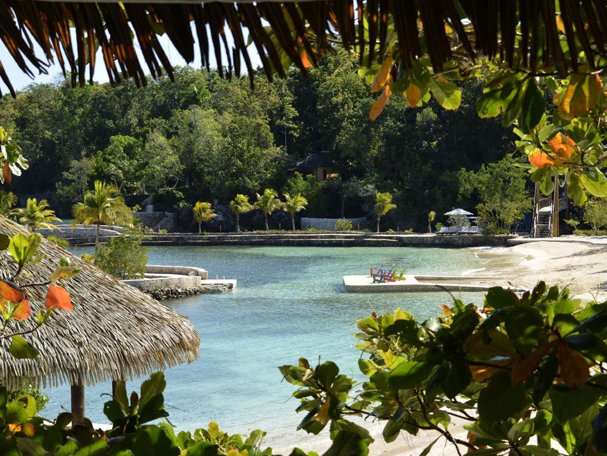 Pristine beach at GoldenEye Jamaica