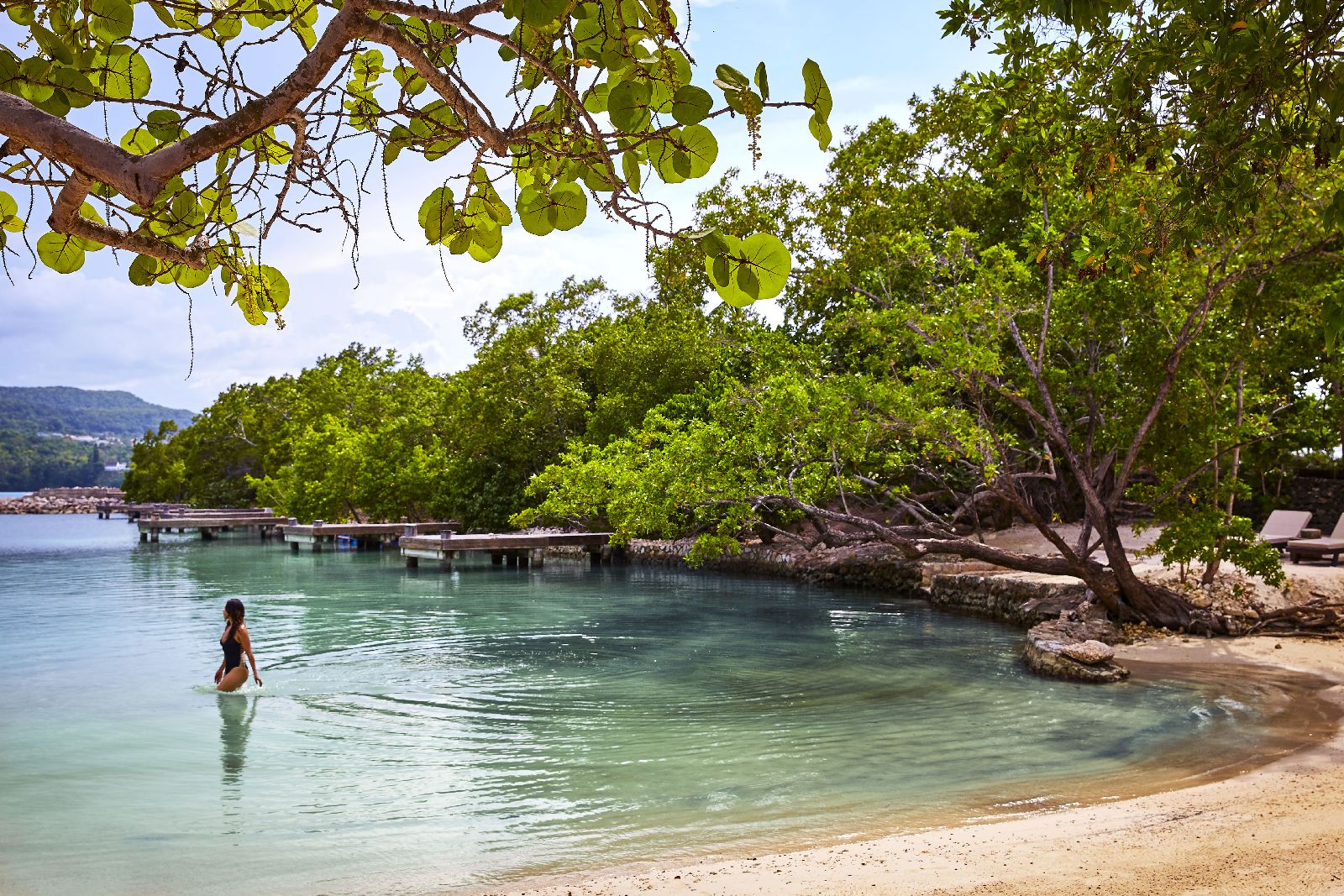 Secluded cove at GoldenEye Jamaica