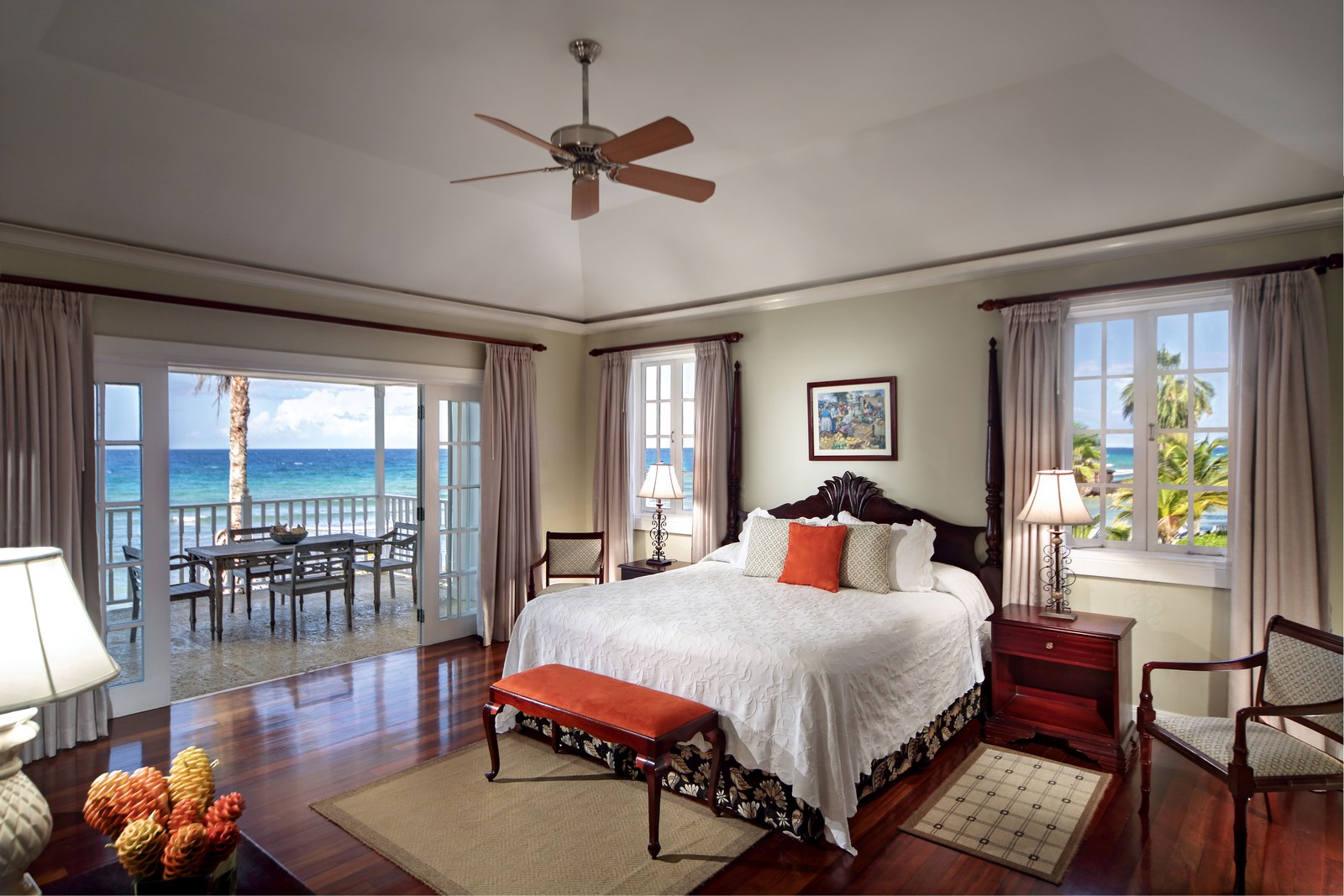 imperial suite bedroom at half moon, jamaica