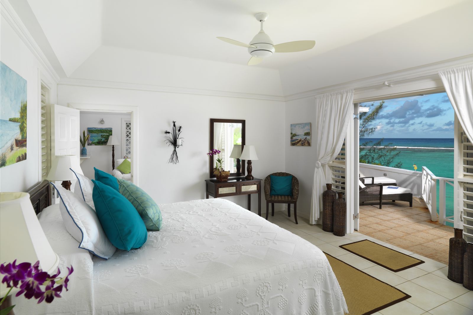A bedroom in a cottage at Jamaica Inn