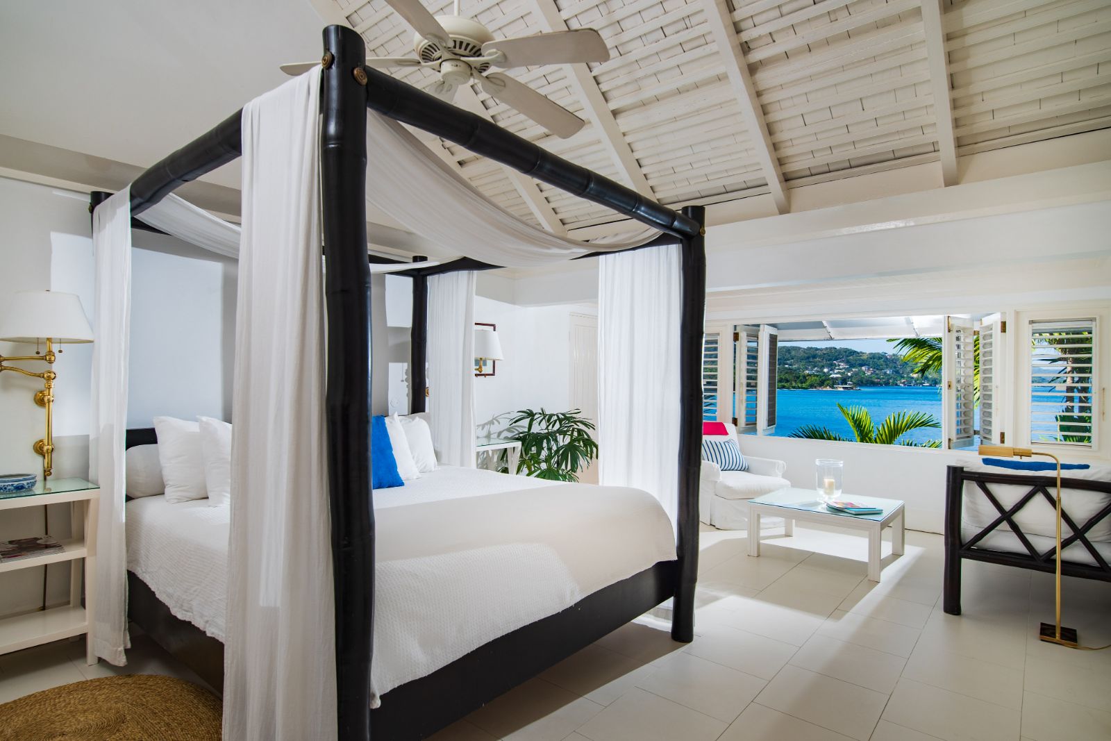 Ocean view king room at Round Hill Hotel & Villas in Montego Bay, Jamaica