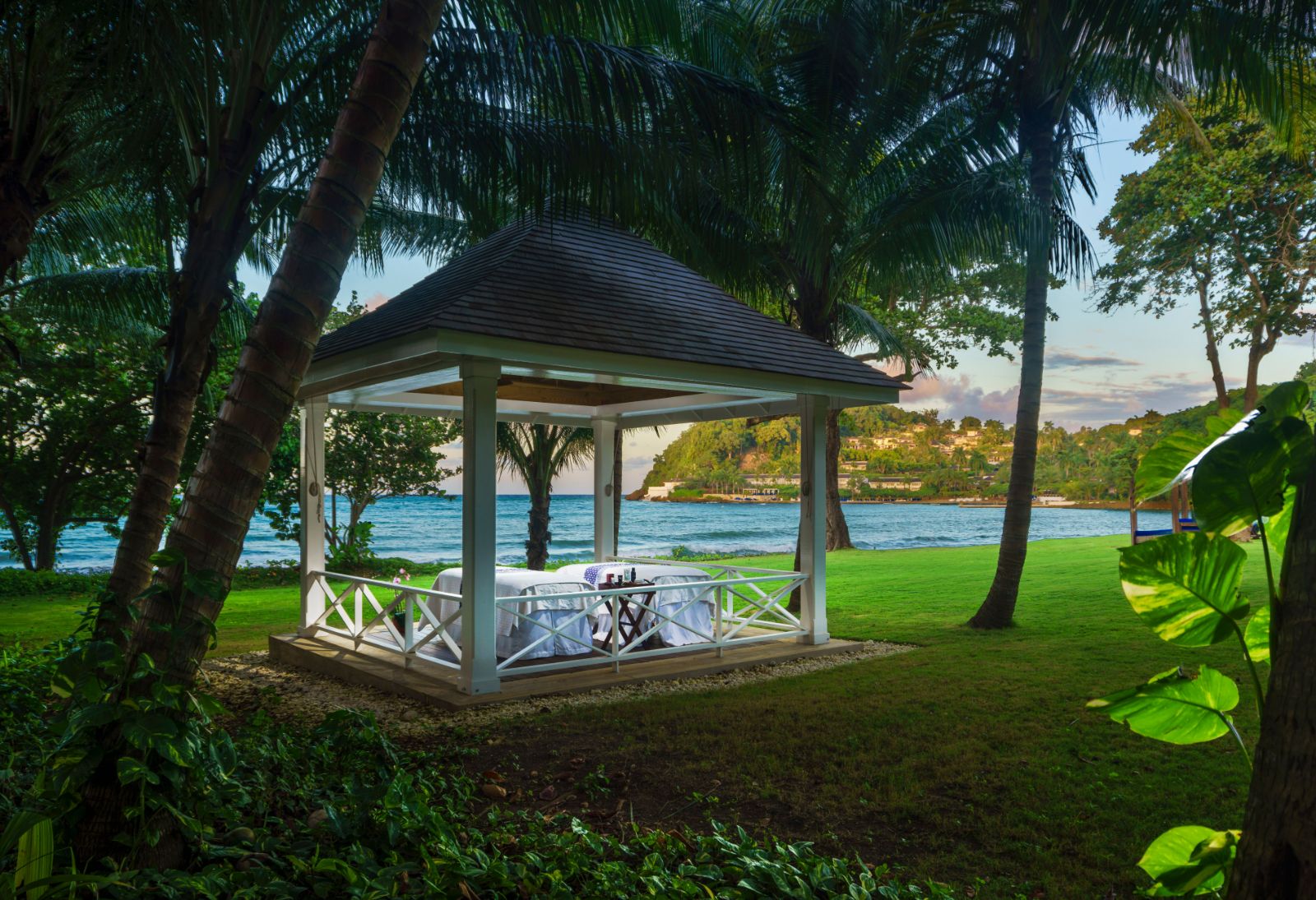 Spa gazebo at Round Hill Hotel & Villas in Montego Bay, Jamaica