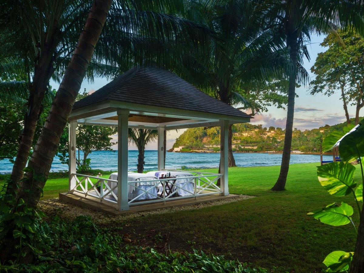 Spa gazebo at Round Hill Hotel & Villas in Montego Bay, Jamaica