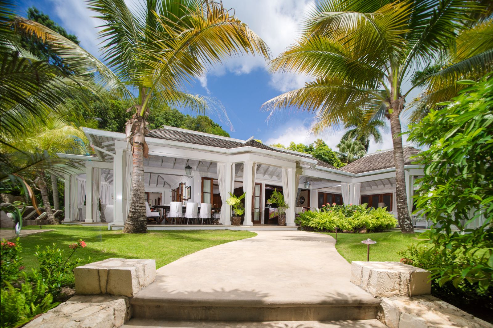 Villa entrance at Round Hill Hotel & Villas in Montego Bay, Jamaica
