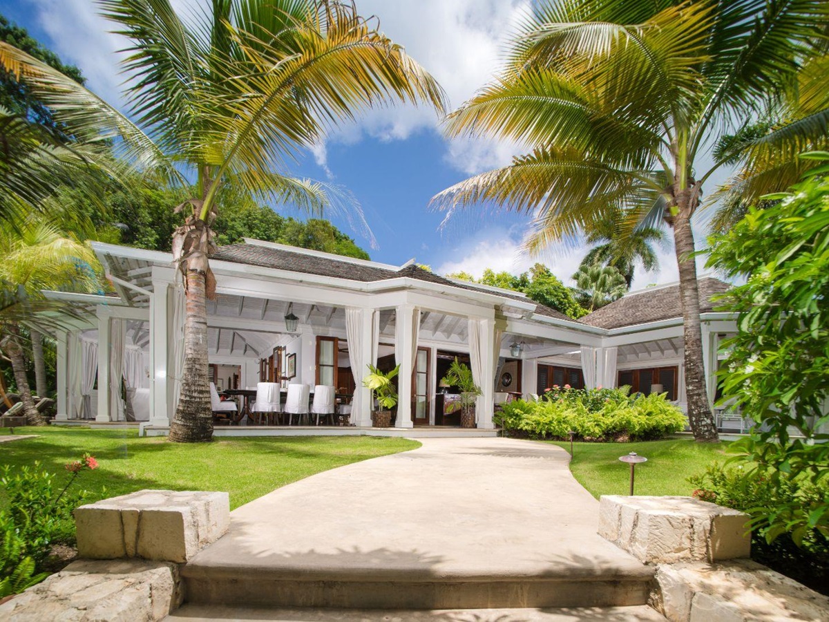 Villa entrance at Round Hill Hotel & Villas in Montego Bay, Jamaica