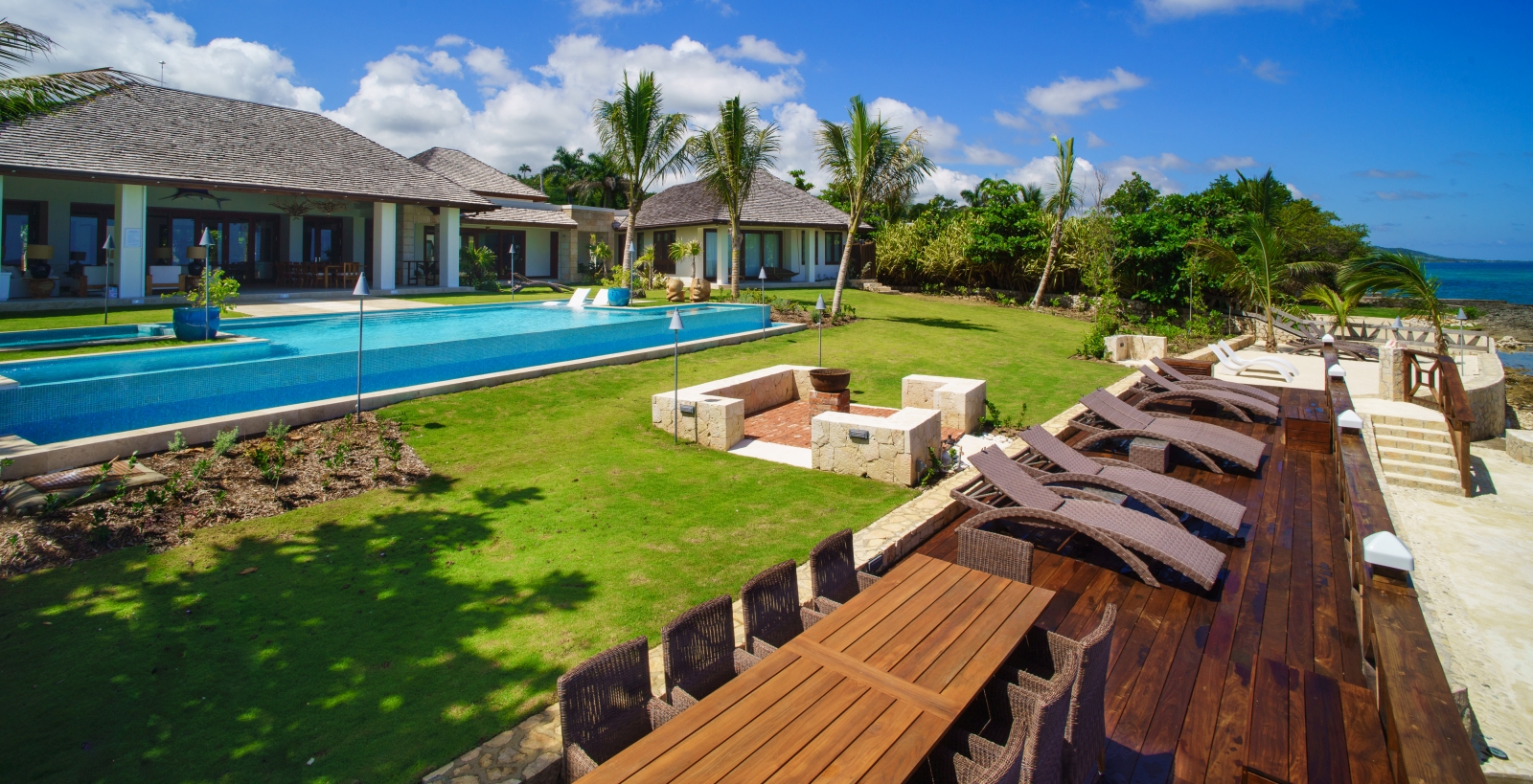 Gatdens and pool at Aqua Bay in Jamaica