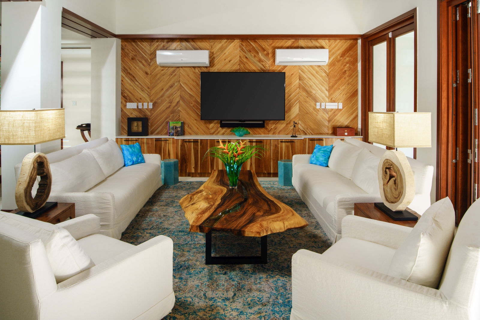 The sitting area at Aqua Bay in Jamaica