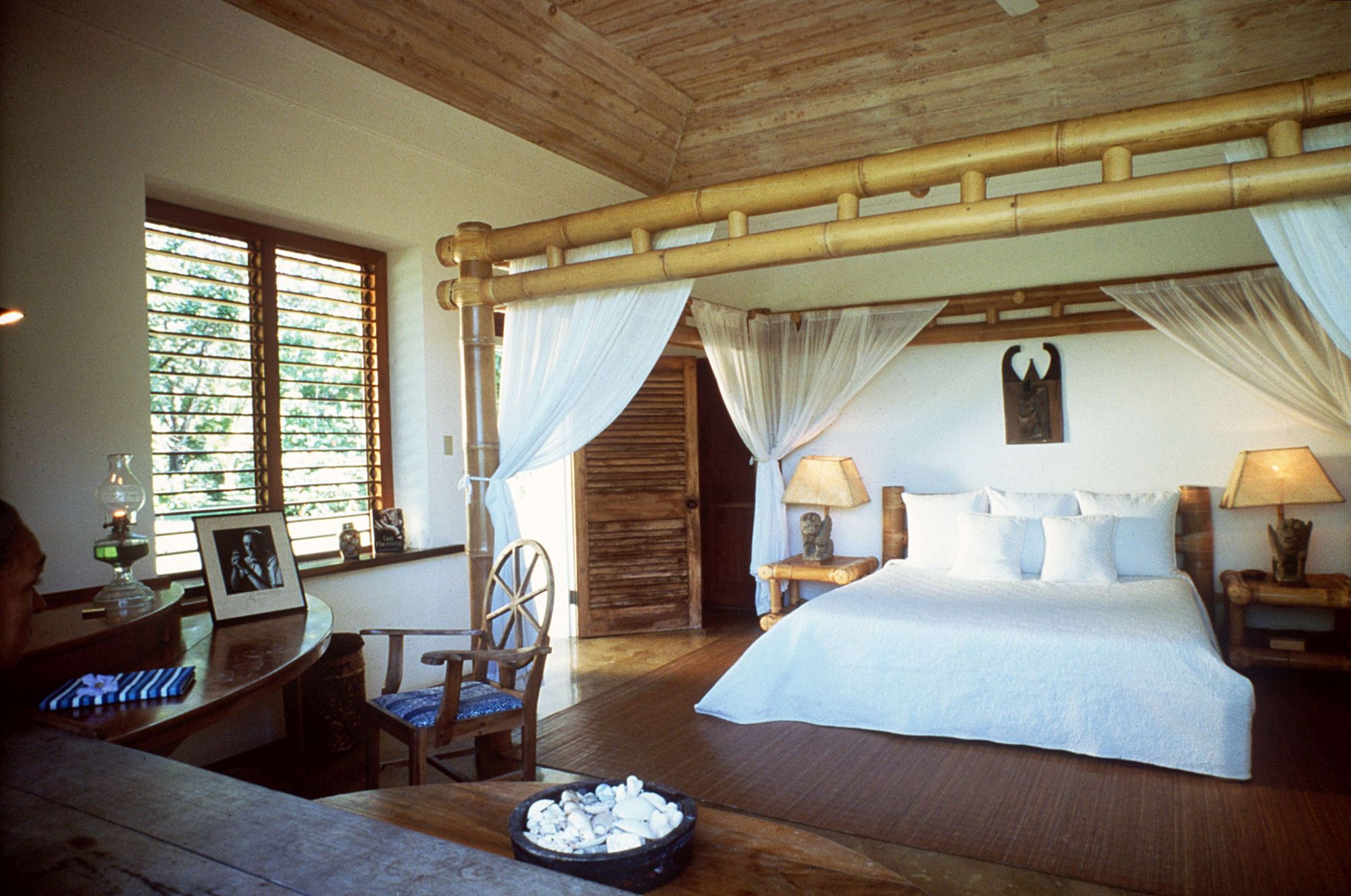 double bedroom in Fleming Villa Goldeneye, Jamaica