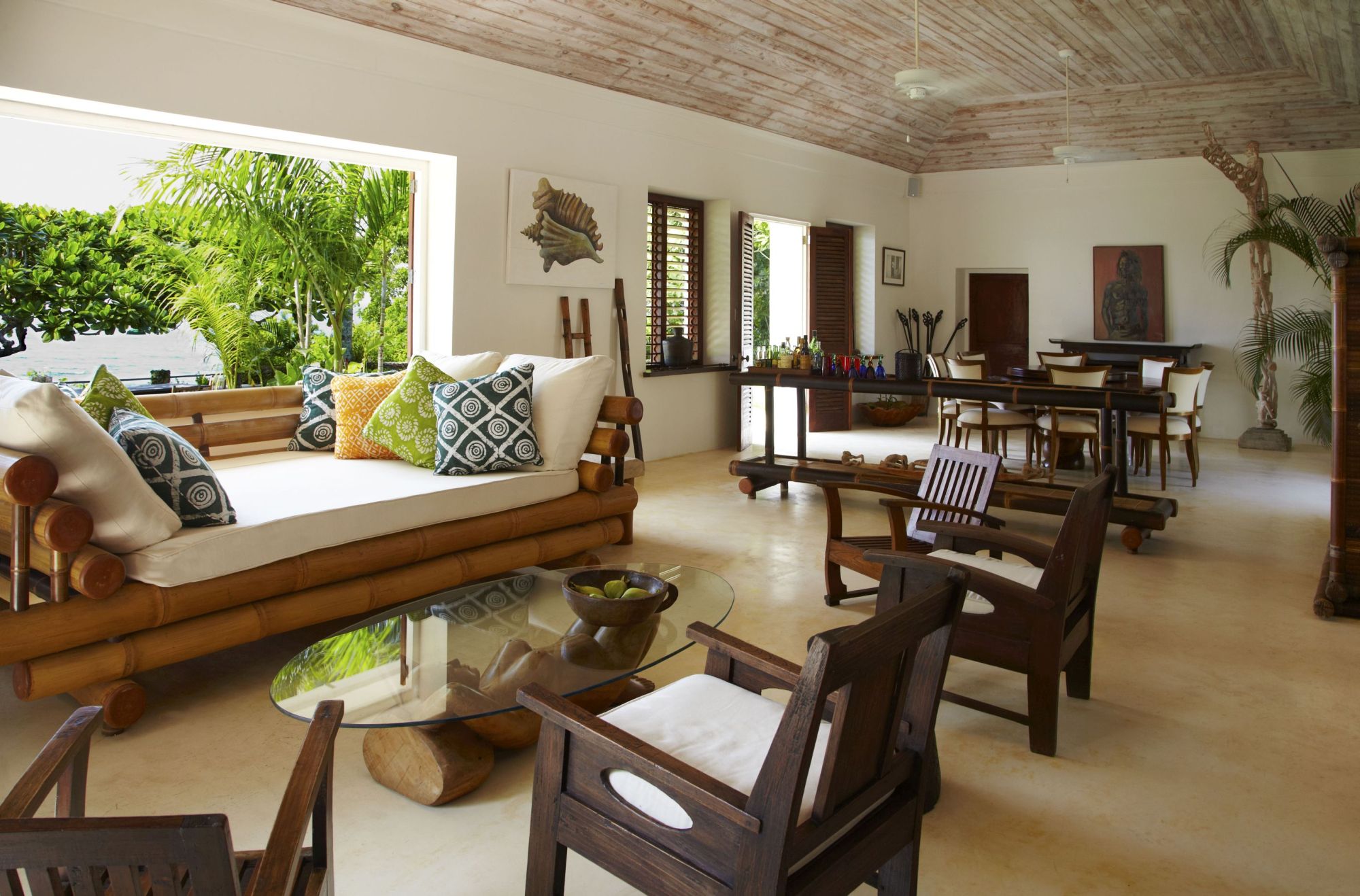living area of Fleming Villa Goldeneye, Jamaica