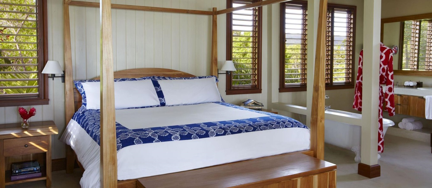 doulbe bedroom in Goldeneye Villas, Jamaica