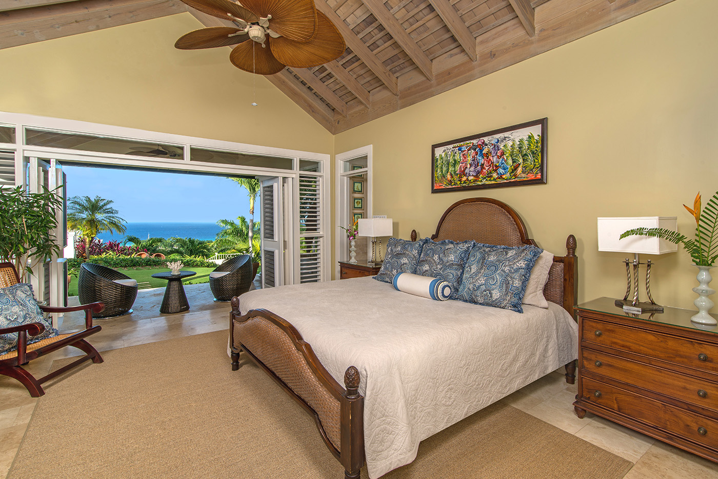Double bedroom at Harmony Hill in Jamaica