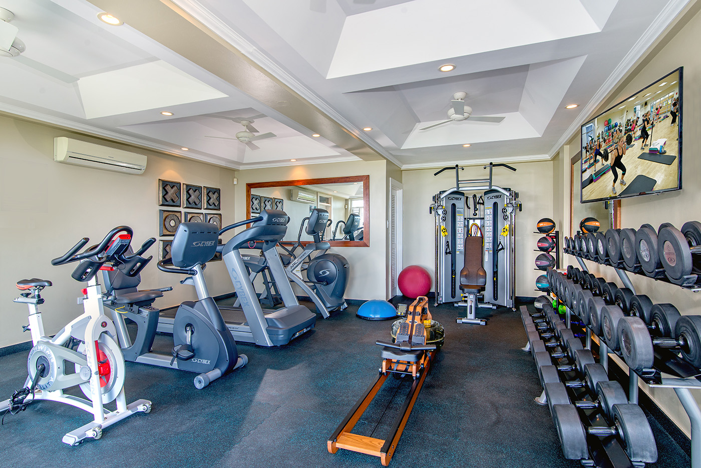 The gym at Harmony Hill in Jamaica