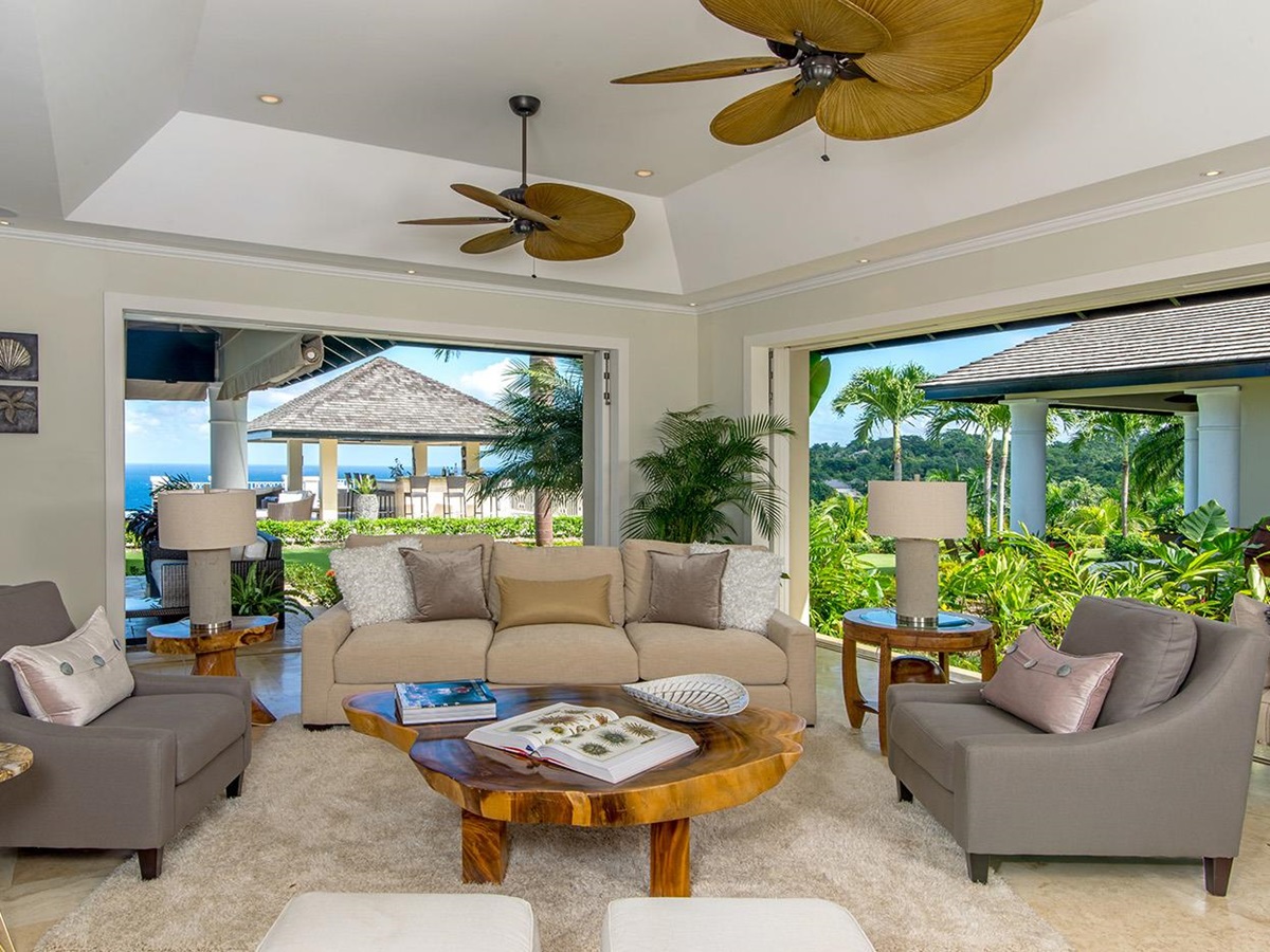 Sitting area at Harmony Hill in Jamaica