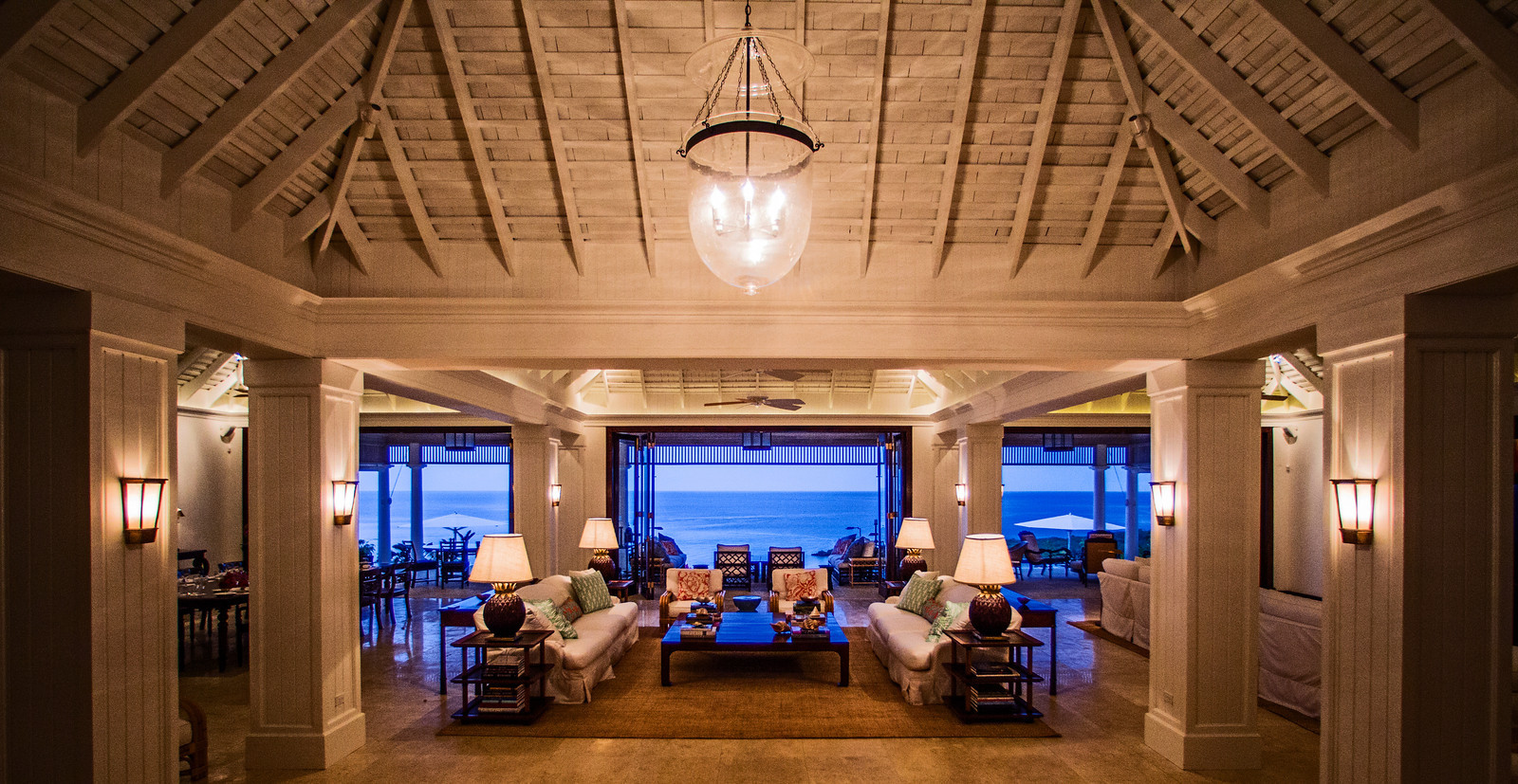 The living area in Hummingbird House, Jamaica