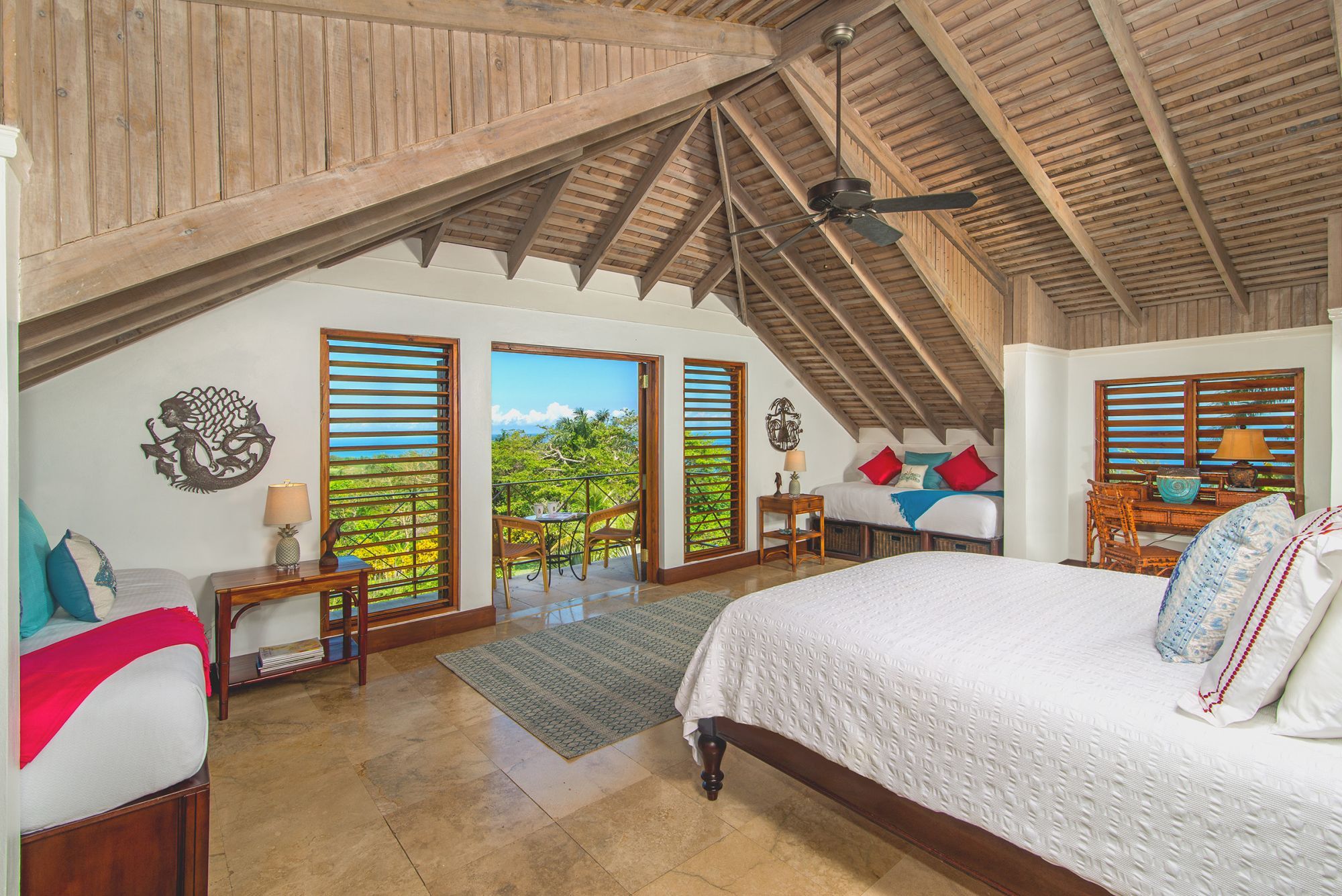 double bedroom on the roof of Infinity, Jamaica
