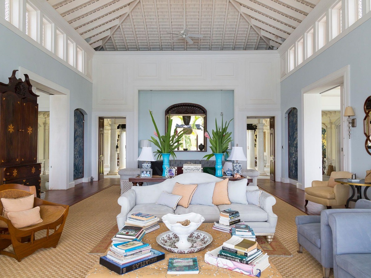 Living room of Twin Palms, Jamaica