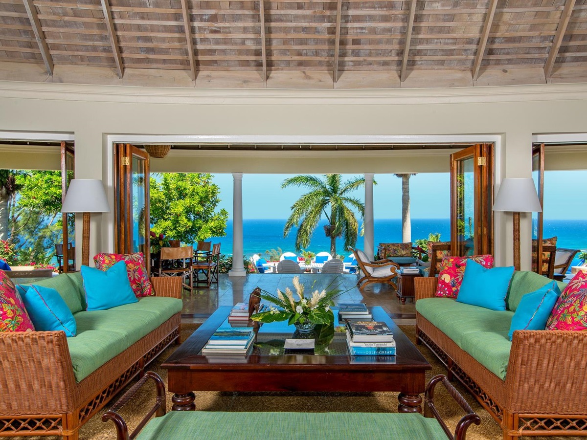 living room of Villa Casuarina, Jamaica