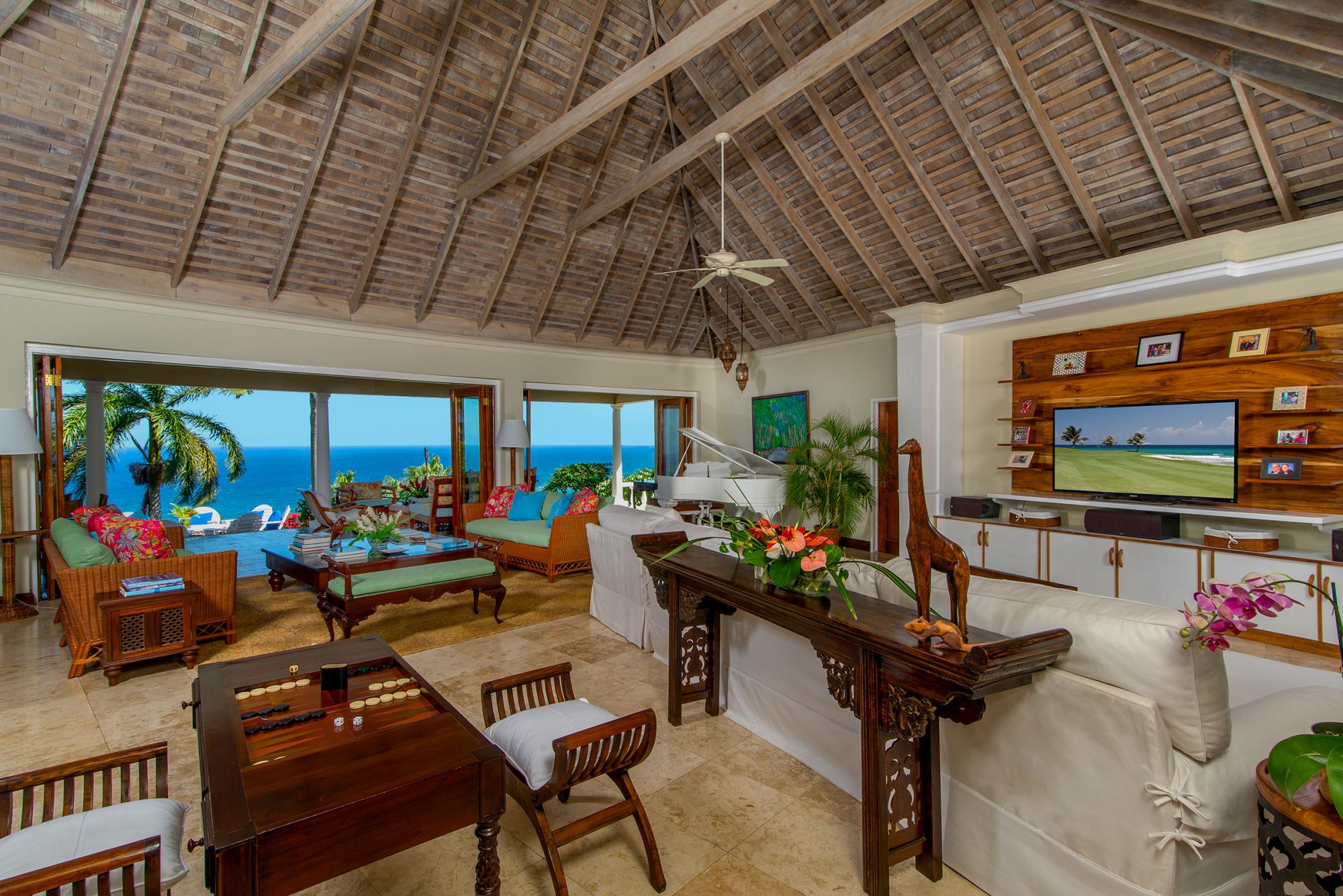 living room of Villa Casuarina, Jamaica