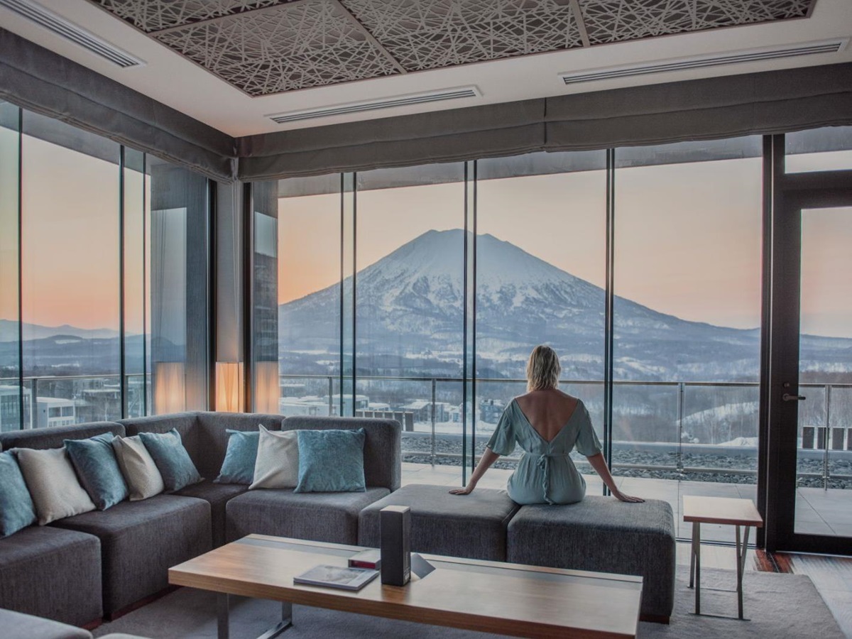 Views over the ski resort at AYA Niseko in Japan