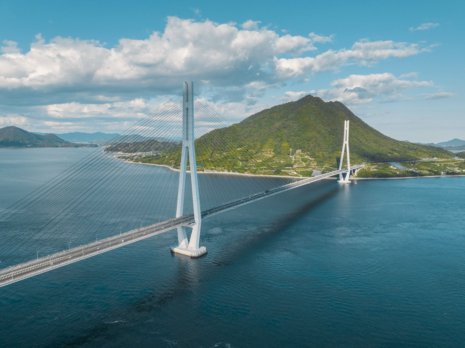 Tatara Bridge near Azumi Setoda on Ikuchijima island in the Seto Inland Sea