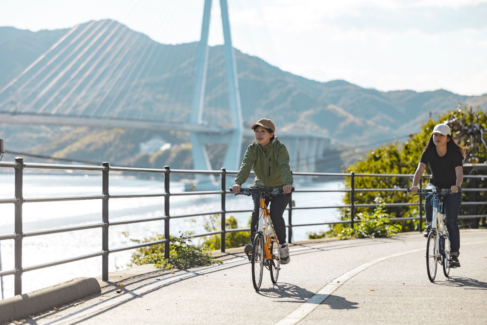 Cycling on Ikuchijima island near Azumi Setoda in the Seto Inland Sea