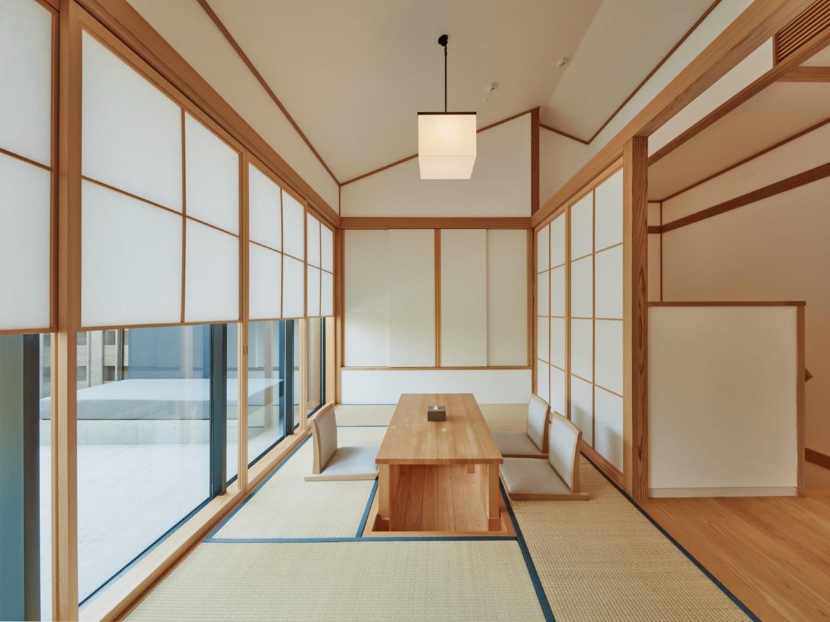 Dining table at Azumi Setoda on Ikuchijima island in the Seto Inland Sea