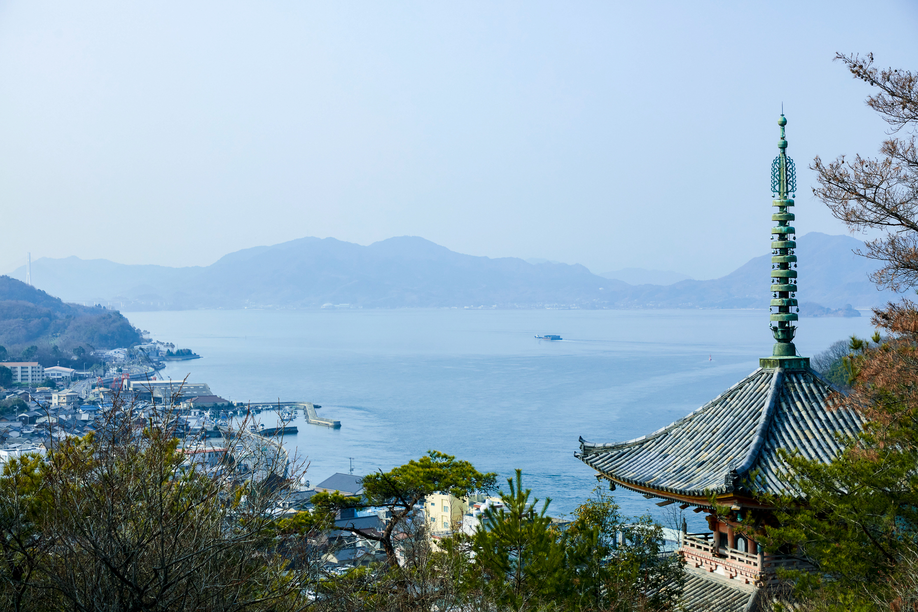 Views across the Seto Inland Sea from Azumi Setoda
