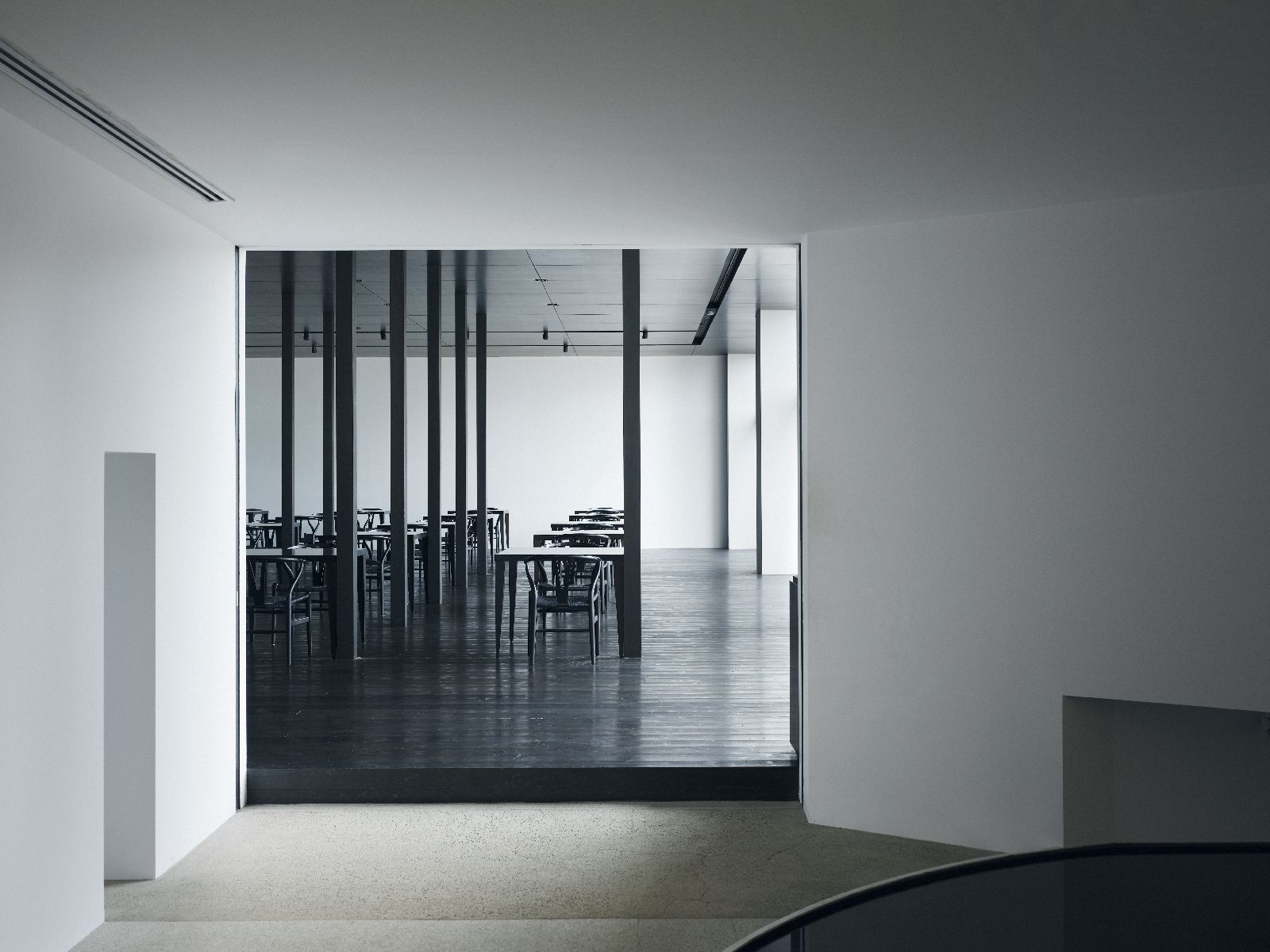 Minimalist dining room at Beniya Mukayu in Yamashiro Japan