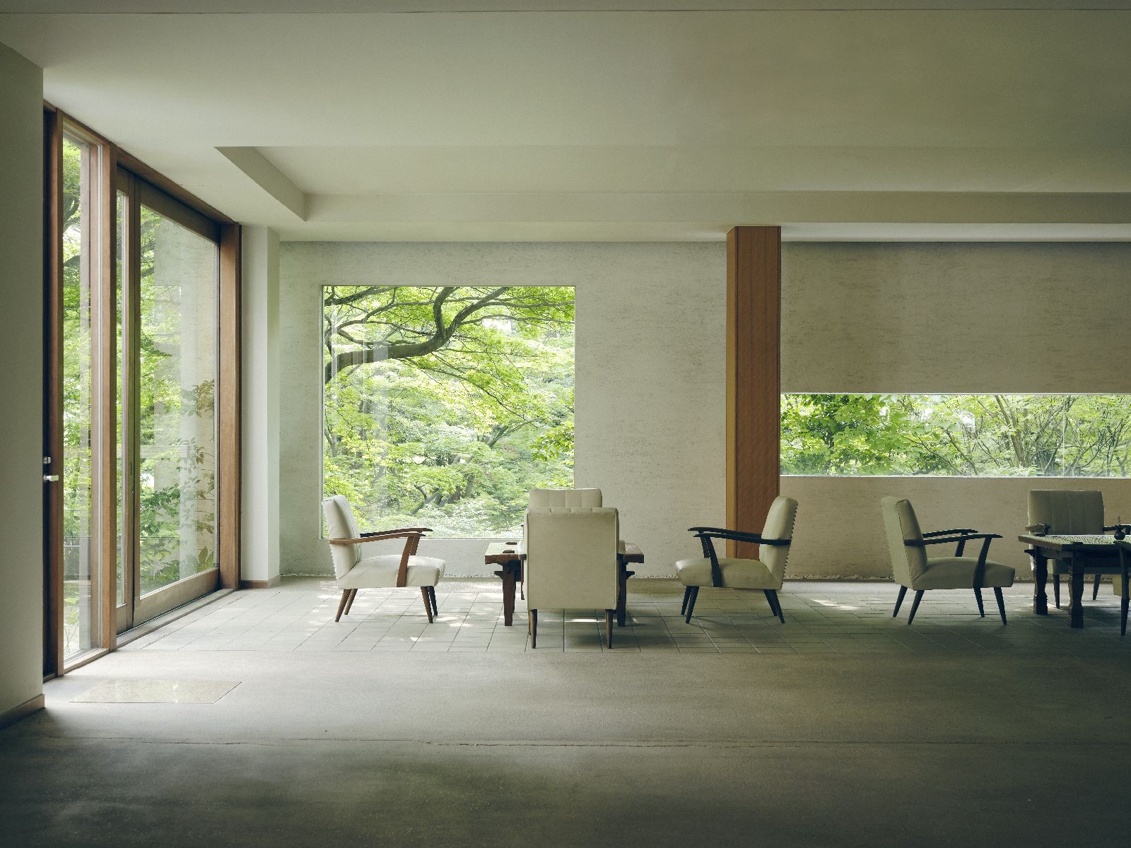 Lobby with garden views at Beniya Mukayu in Yamashiro Japan