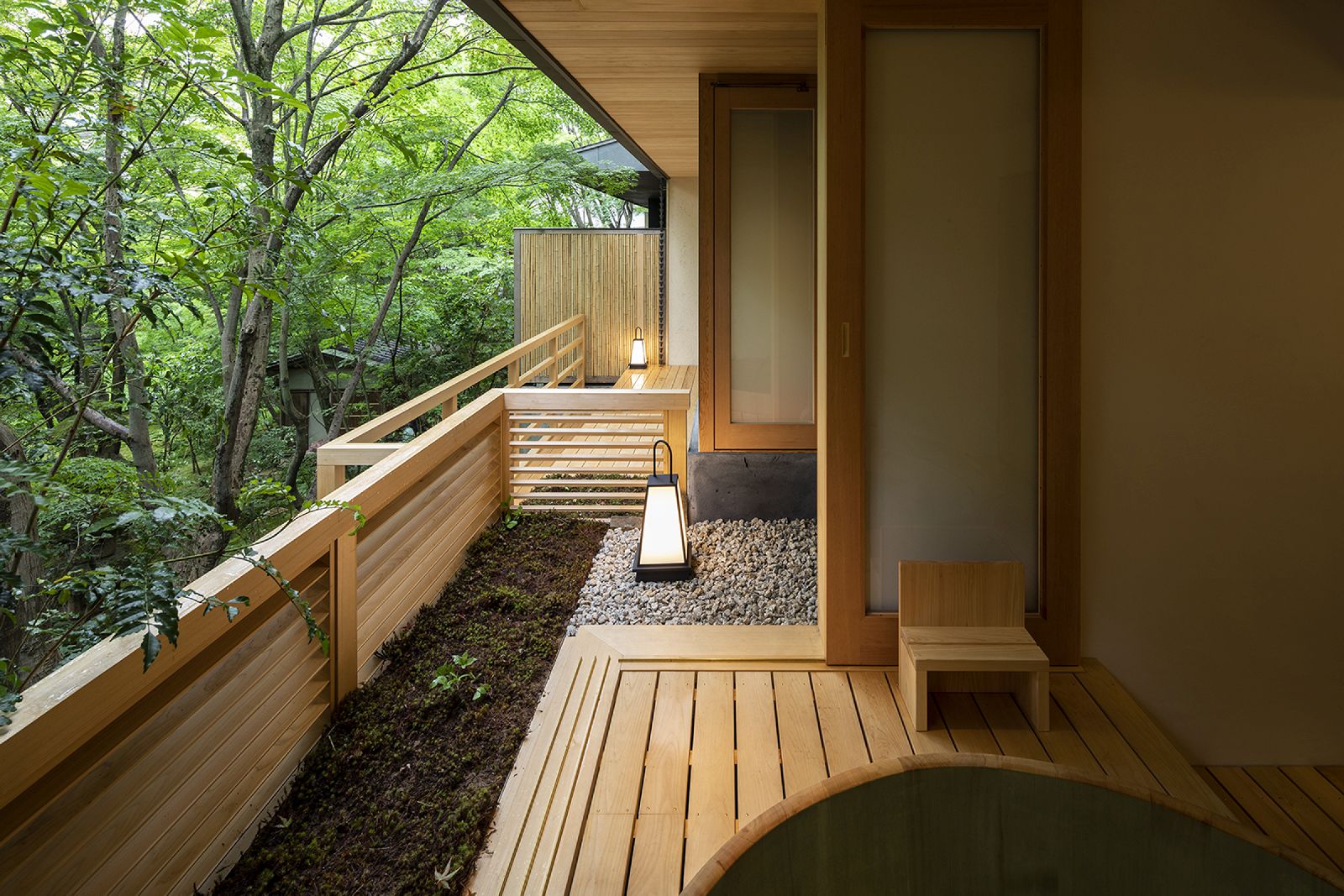 Moss garden of a suite at Beniya Mukayu ryokan in Japan
