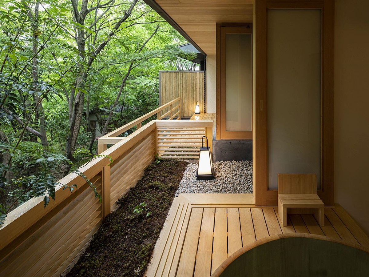 Moss garden of a suite at Beniya Mukayu ryokan in Japan