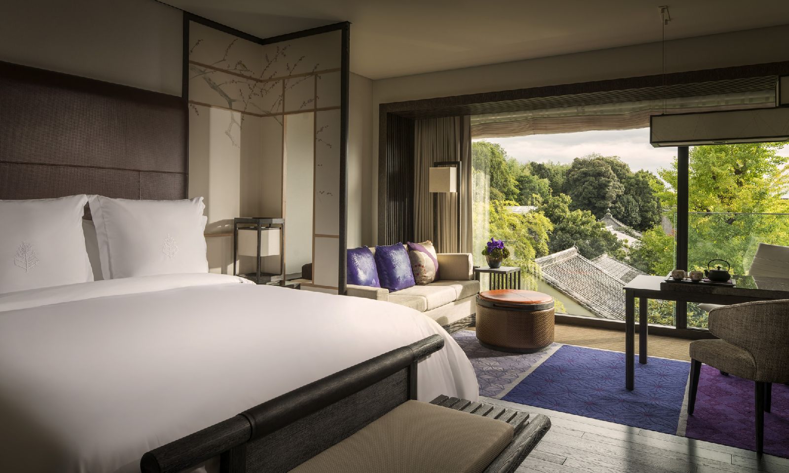 Guest room at the Four Seasons Kyoto in Japan