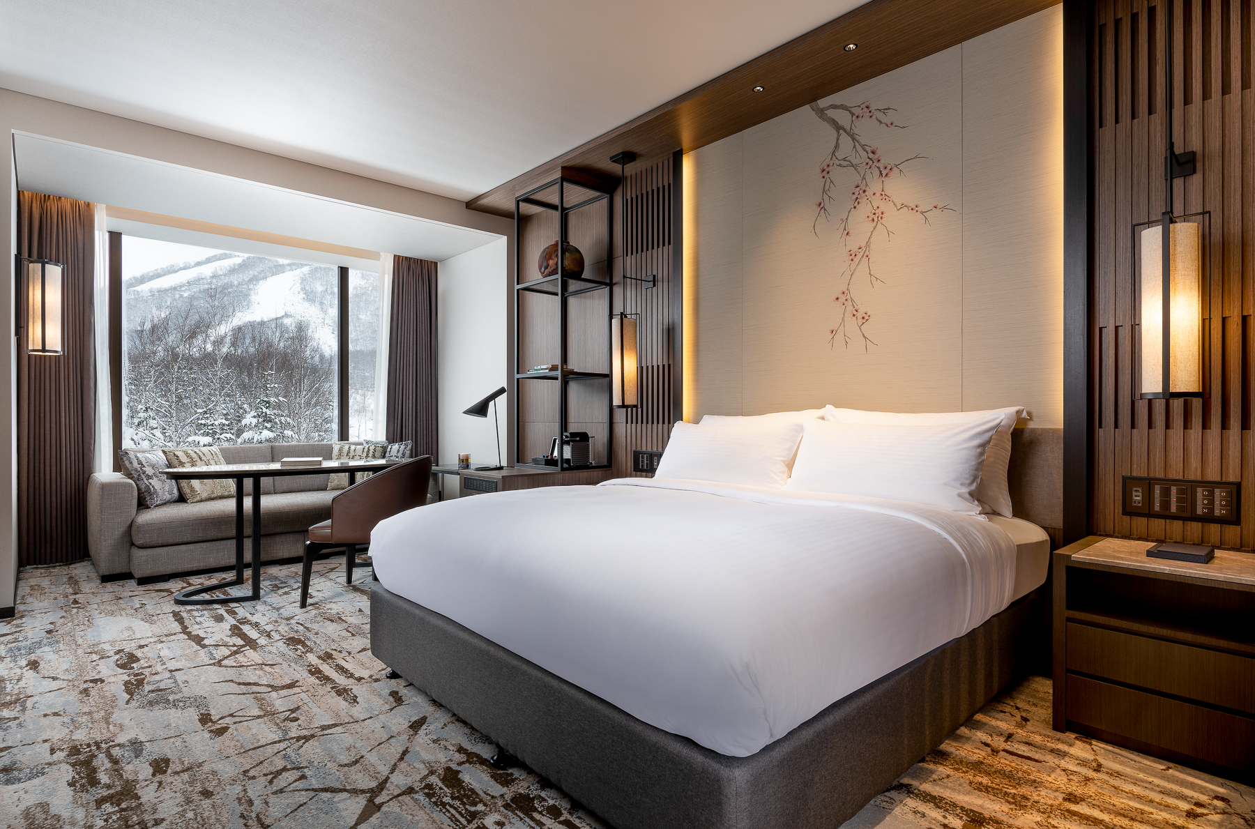 King bedroom at Higashiyama Niseko Village, A Ritz Carlton Reserve in Japan