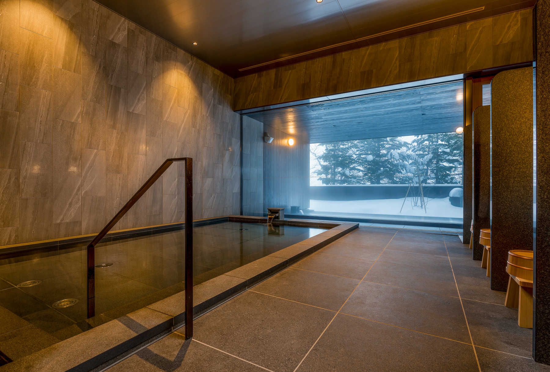 A traditional onsen at Higashiyama Niseko Village, A Ritz Carlton Reserve in Japan