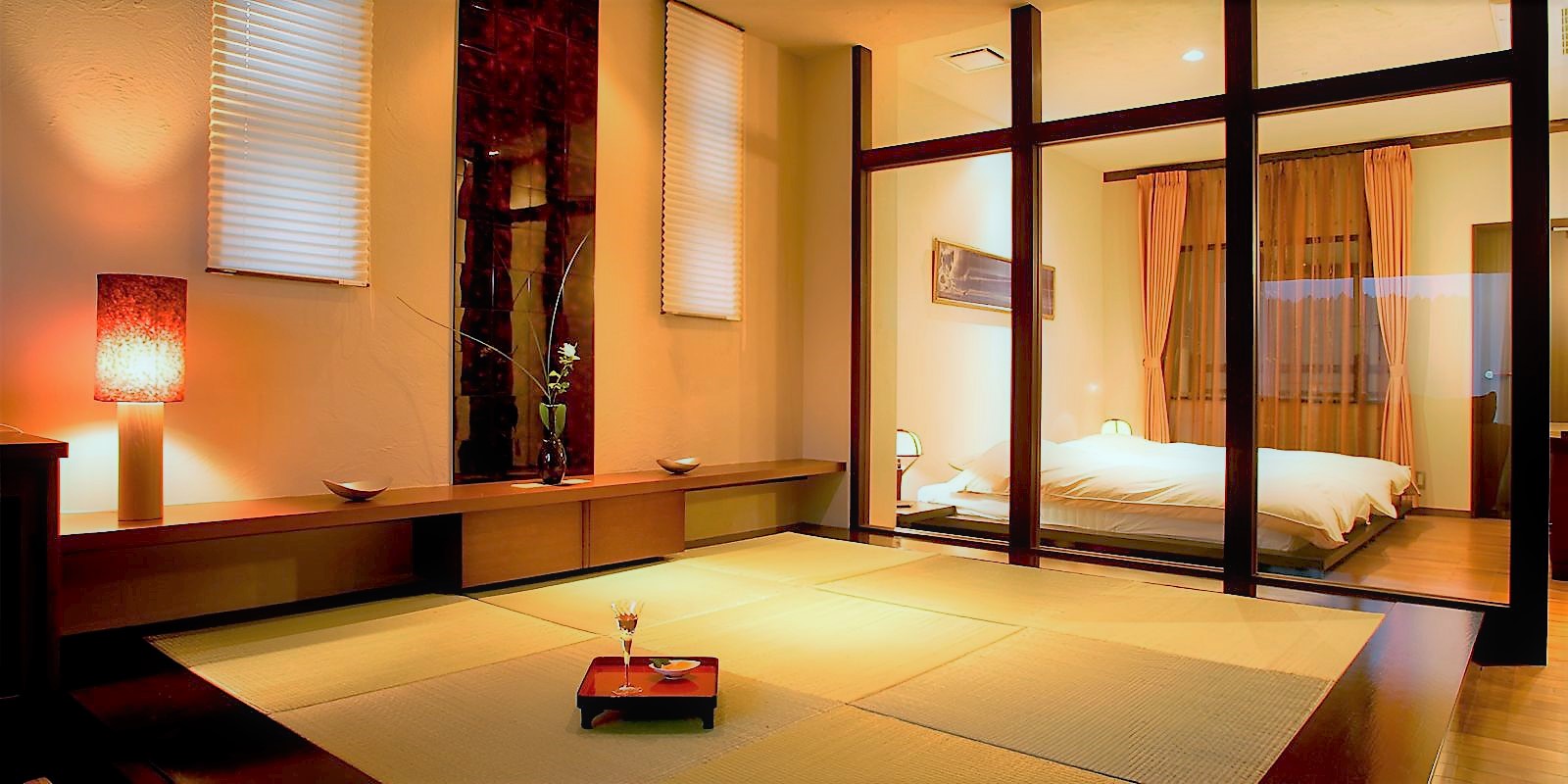 Bedroom suite at Maki No Oto ryokan in Kanazawa's Higashi Chiya district in Japan