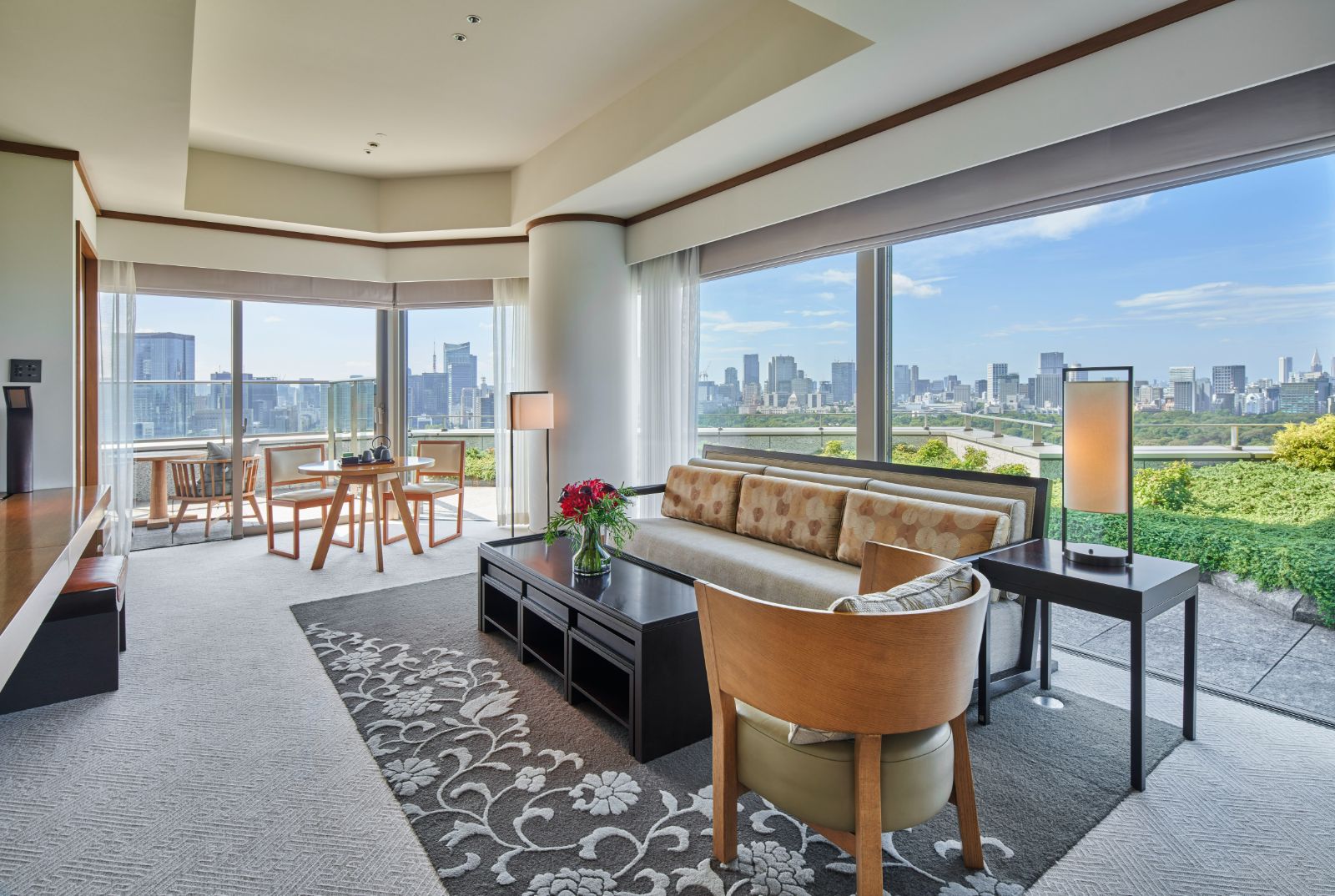 Chiyoda suite living area at Palace Hotel Tokyo