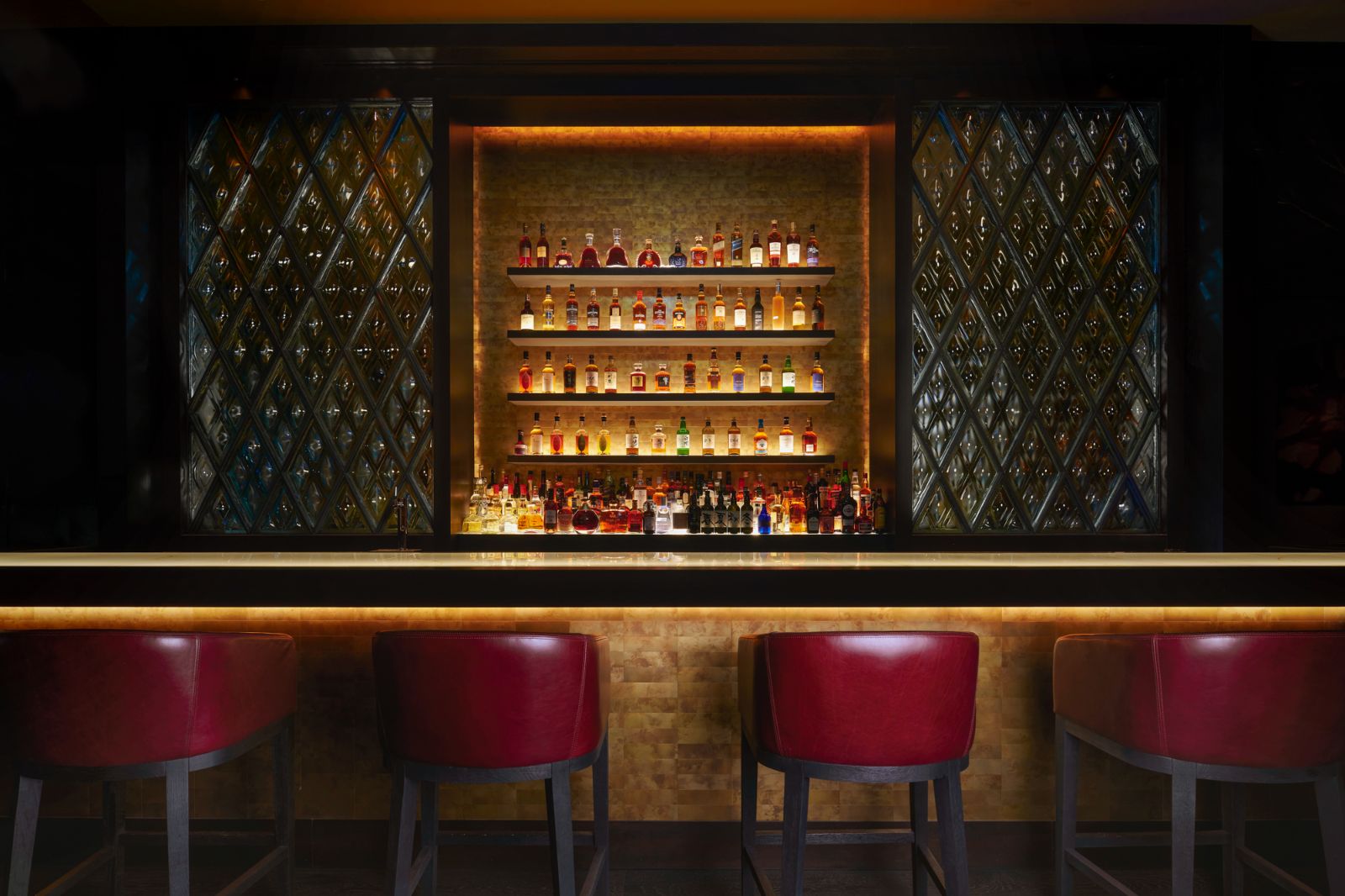 The bar at Park Hyatt Niseko Hanazono ski hotel in Japan