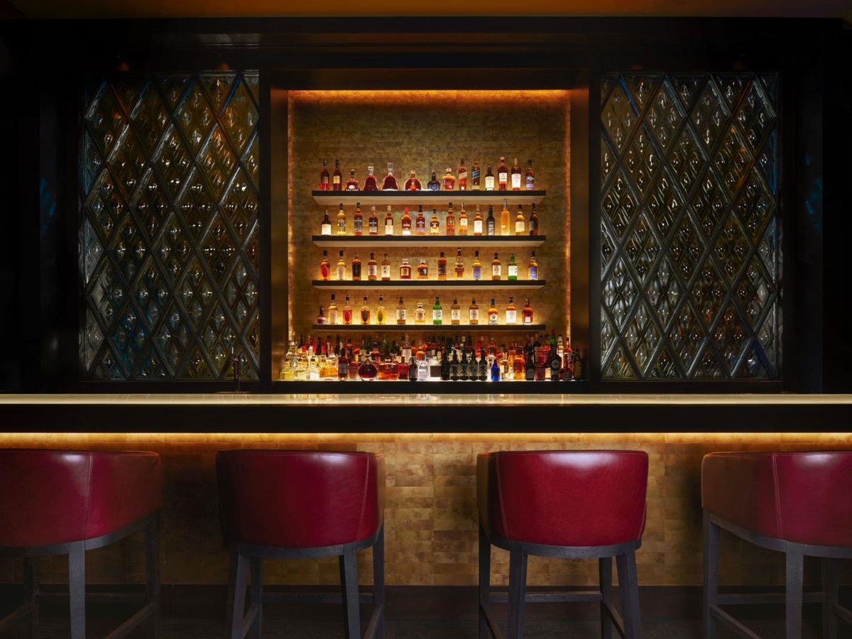 The bar at Park Hyatt Niseko Hanazono ski hotel in Japan