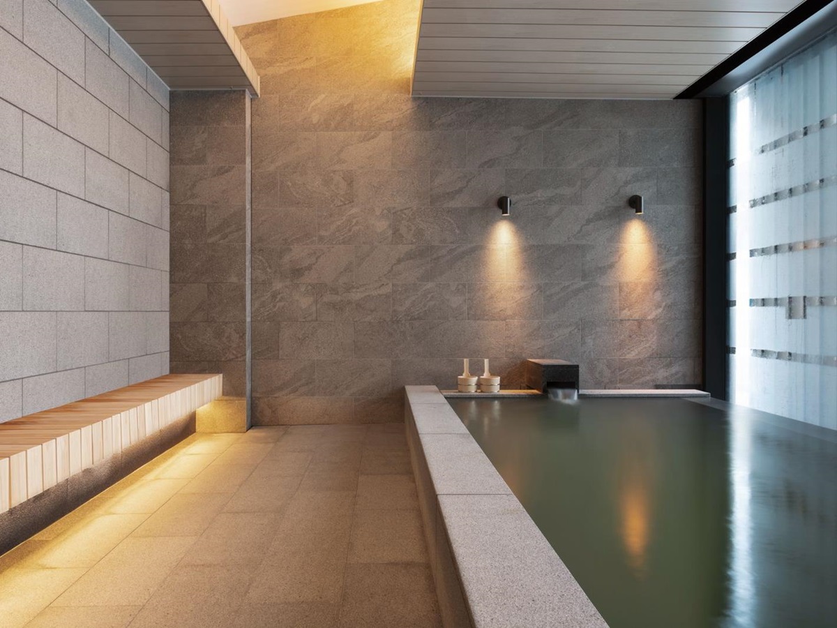 Traditional onsen at Park Hyatt Niseko Hanazono ski hotel in Japan