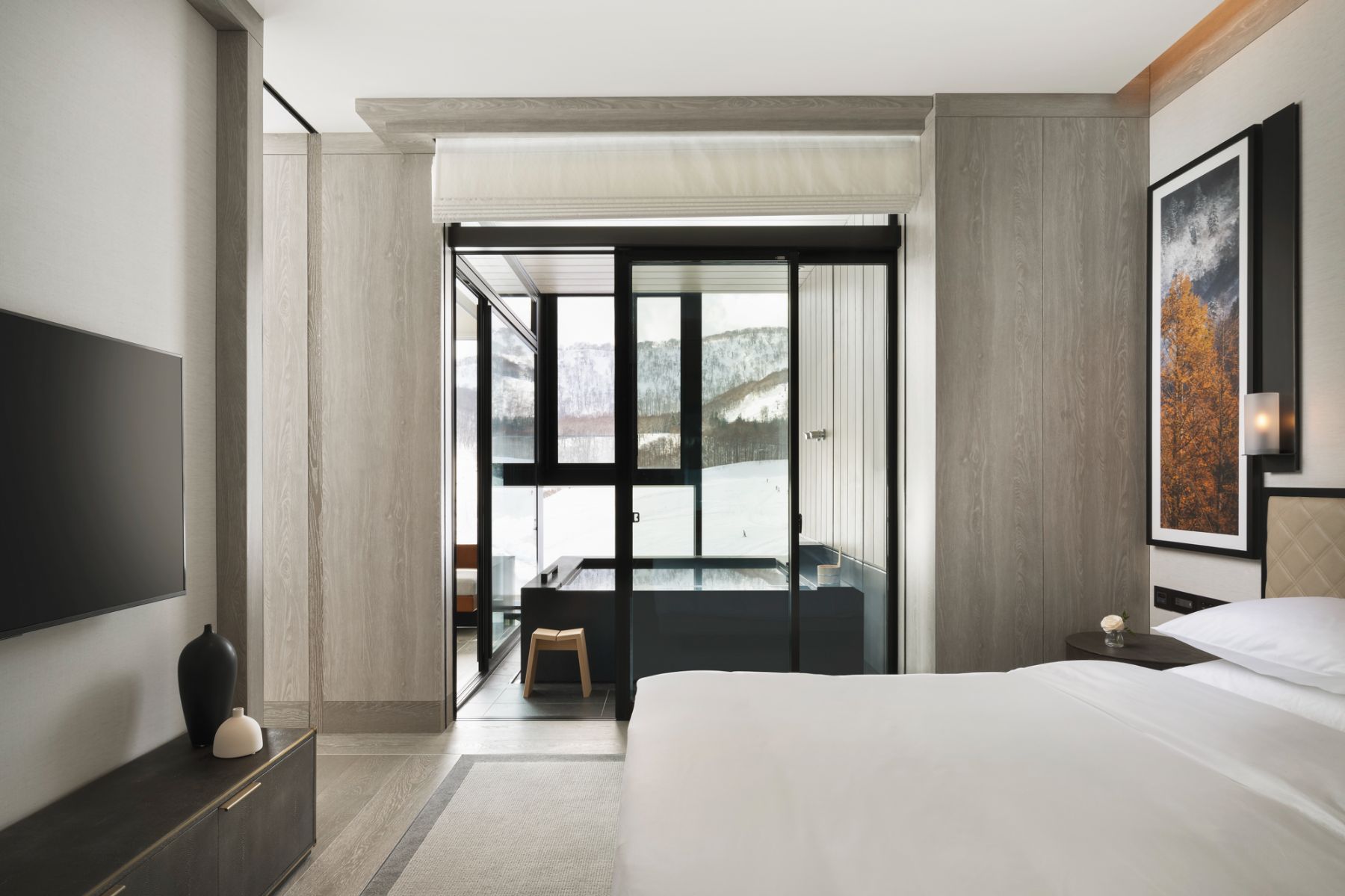 A suite with private onsen at the Park Hyatt Niseko Hanazono in Japan