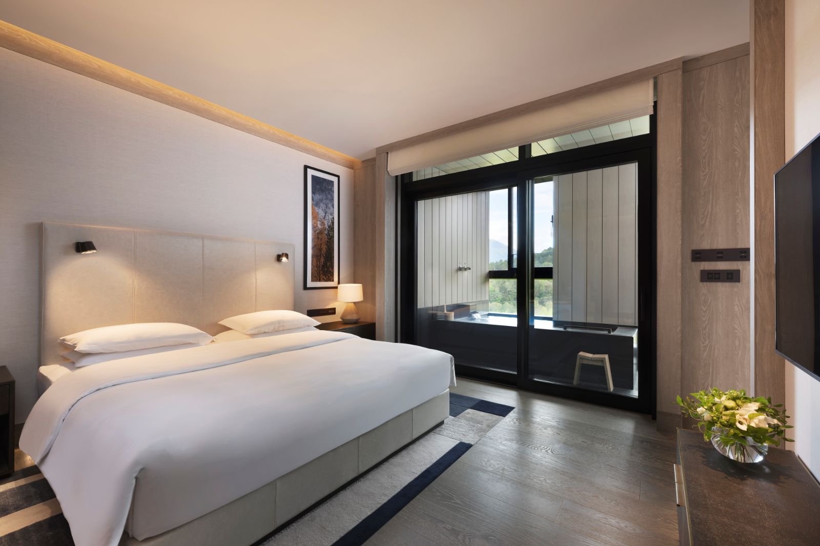 Signature Suite bedroom at Park Hyatt Niseko Hanazono ski hotel in Japan