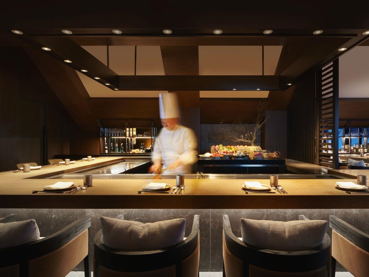 Teppanyaki at Park Hyatt Niseko Hanazono ski hotel in Japan