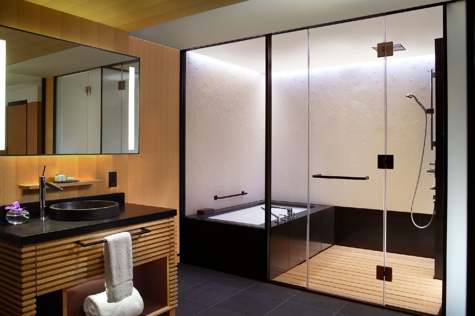 Bathroom of a suite at the Ritz Carlton Kyoto in Japan