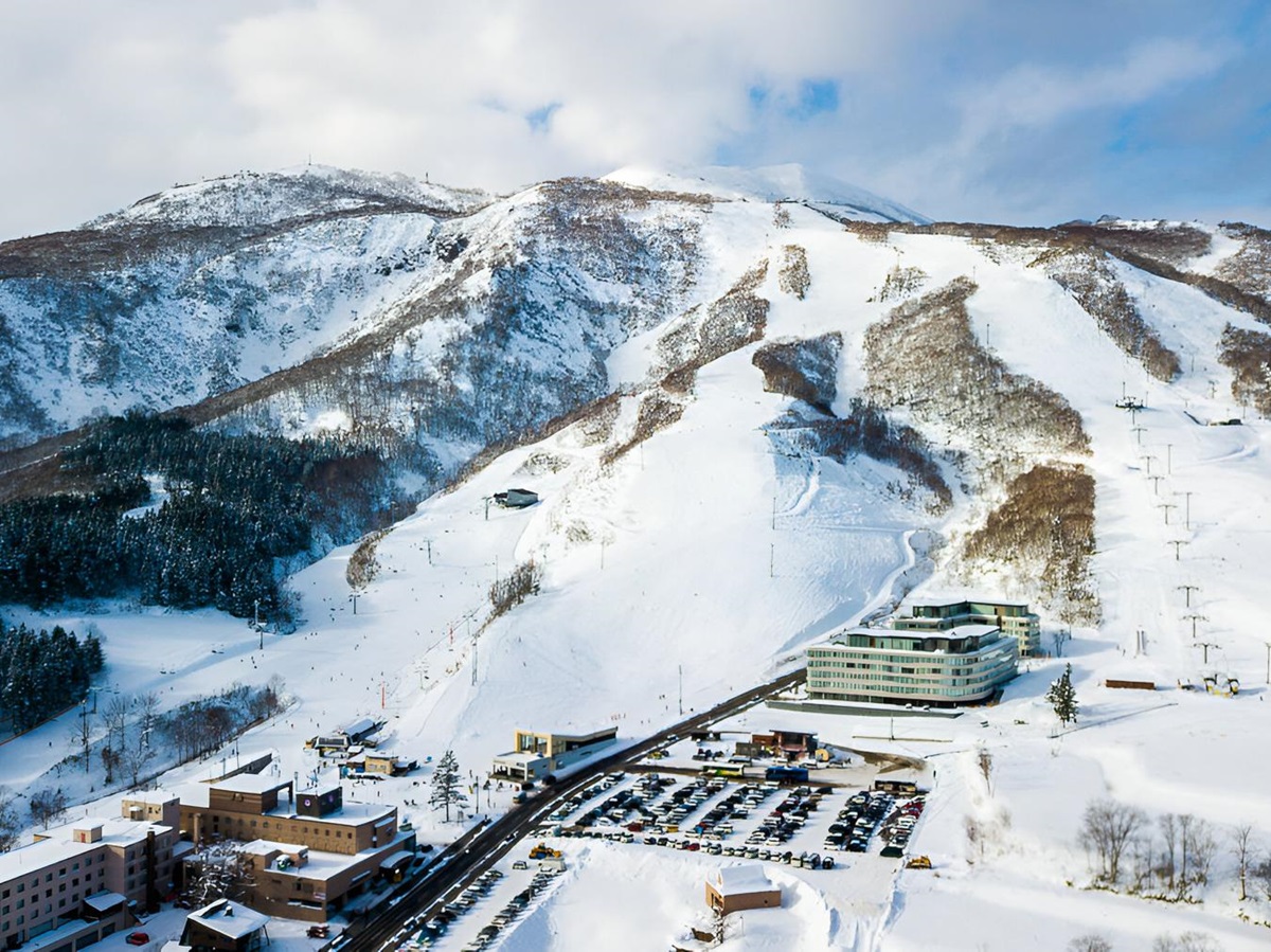 Exterior view of Skye Niseko ski hotel in Japan