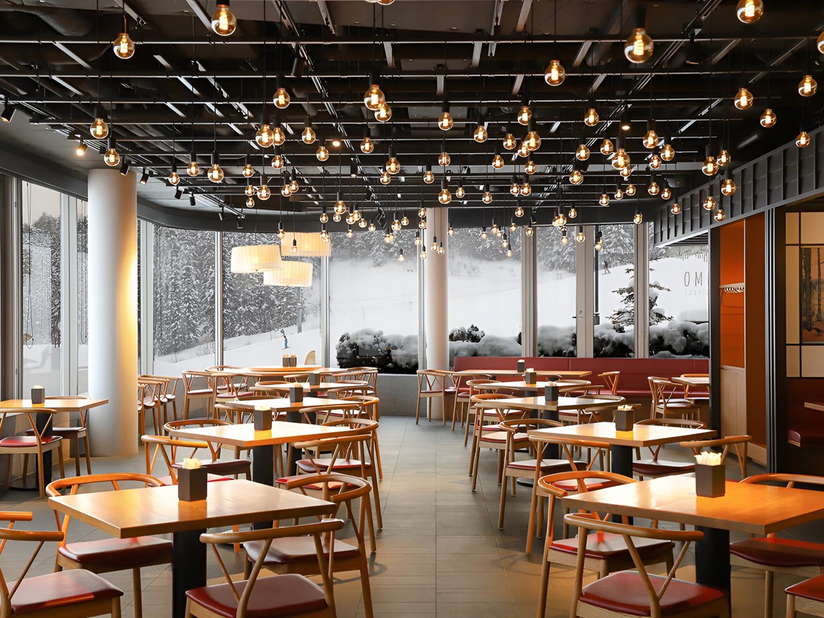 Restaurant at Skye Niseko ski hotel in Japan