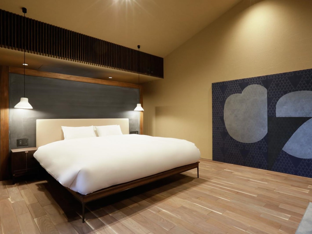 Guest bedroom at Sowaka ryokan in Kyoto, Japan